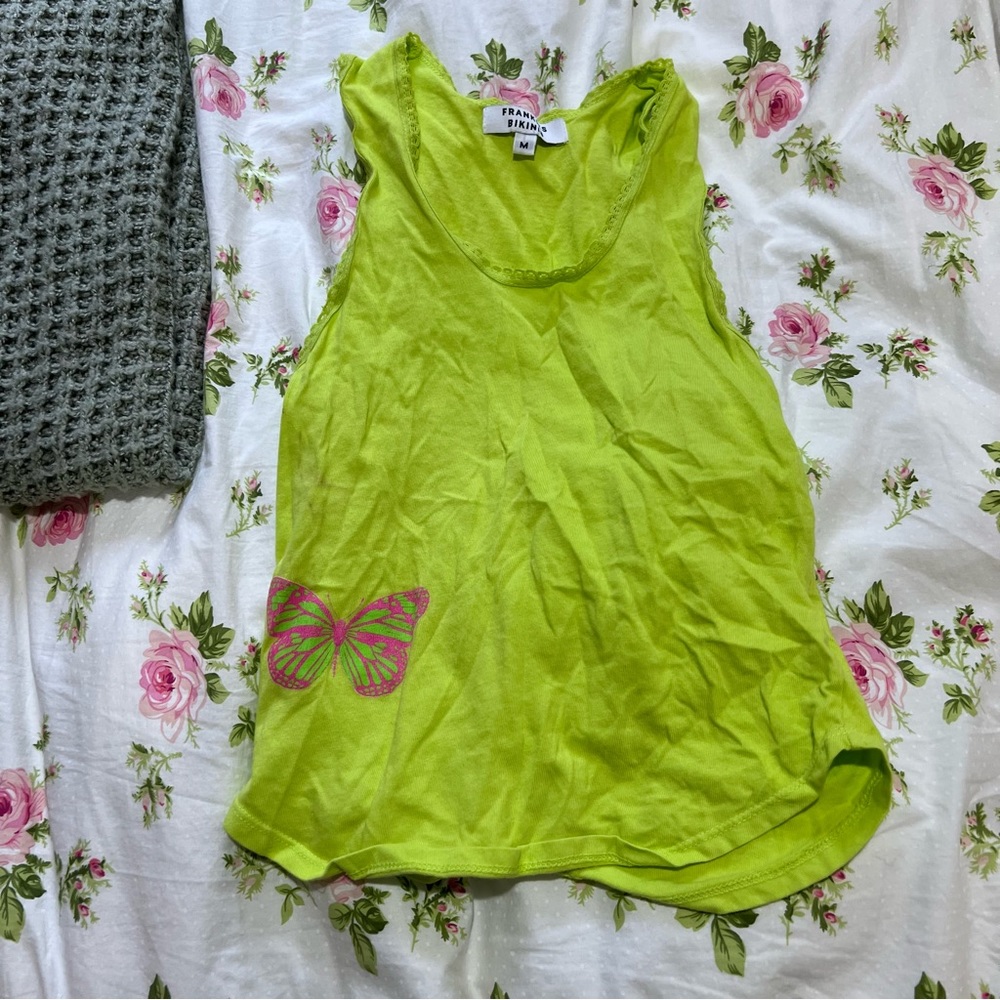 Neon frankies bikinis lac tank top